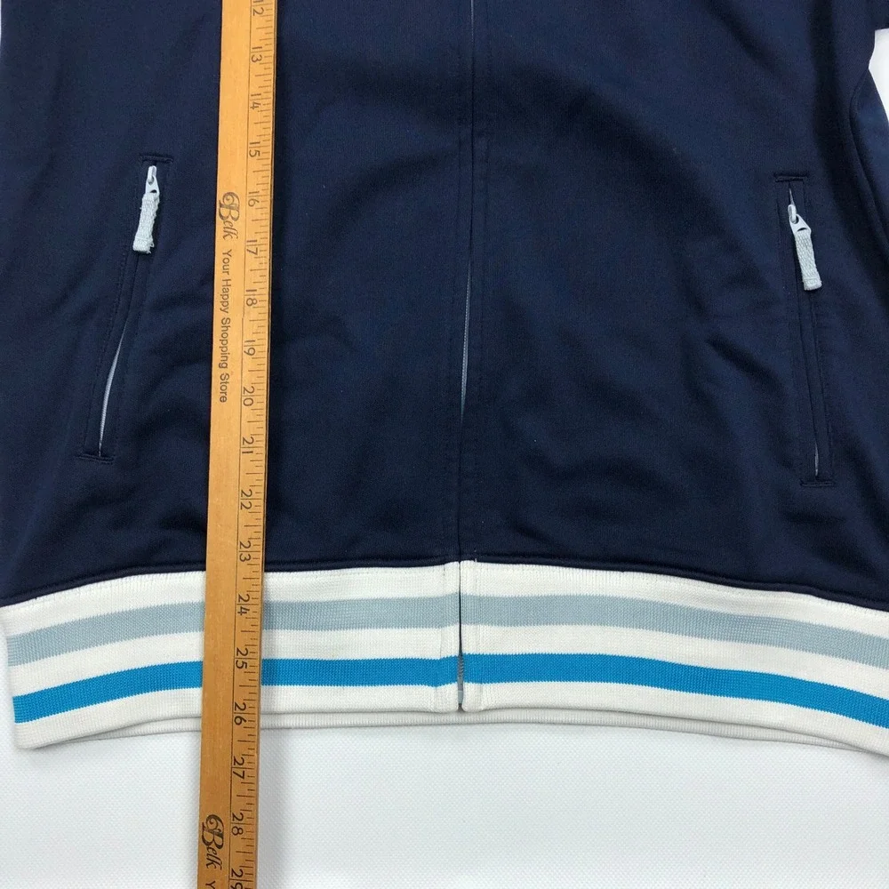 Triple Five Soul Brooklyn Track Jacket Mens Medium Navy Blue Hip Hop Y2K Zip Up